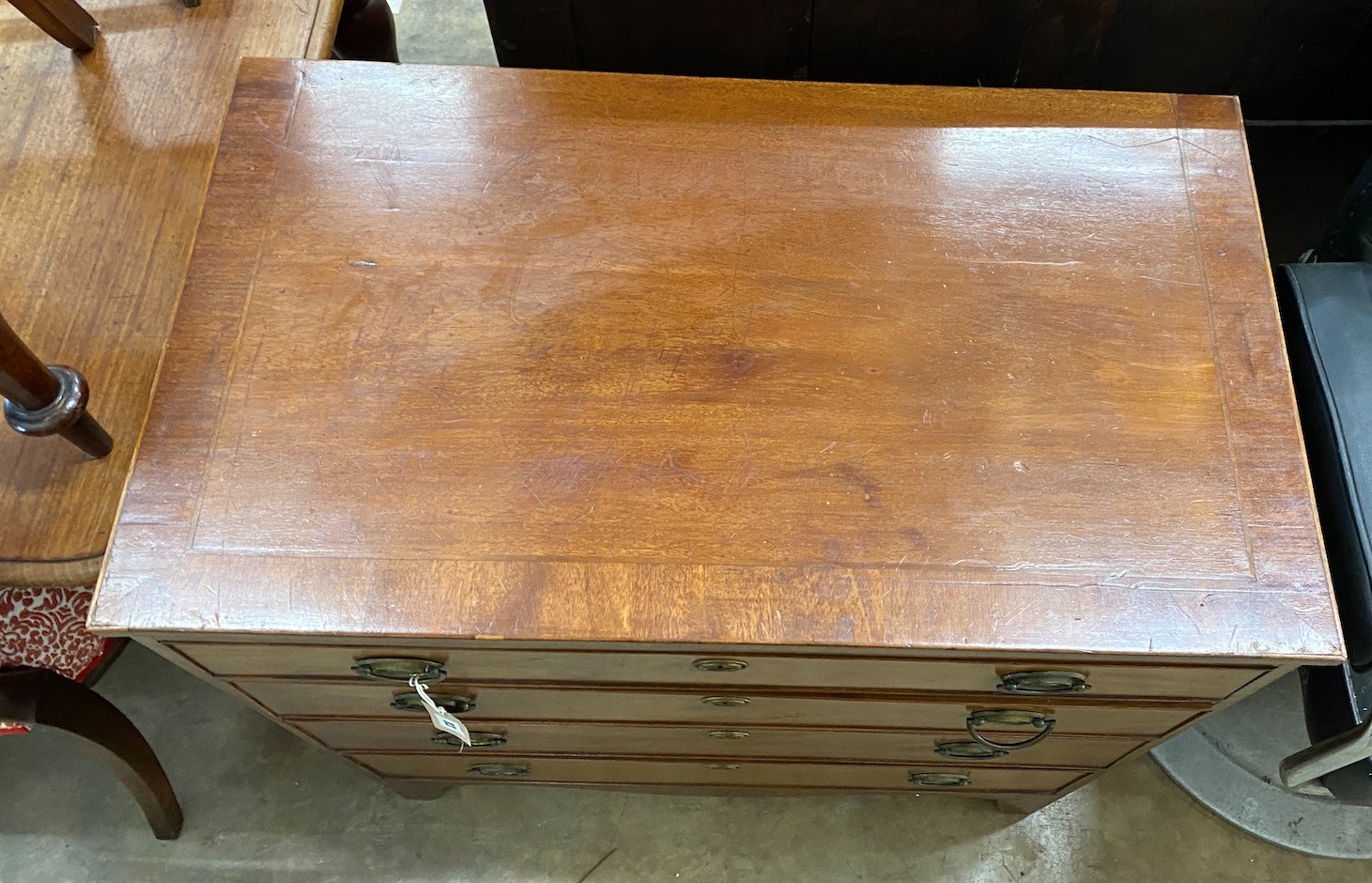 A small George IV mahogany four drawer chest, width 81cm, depth 46cm, height 86cm